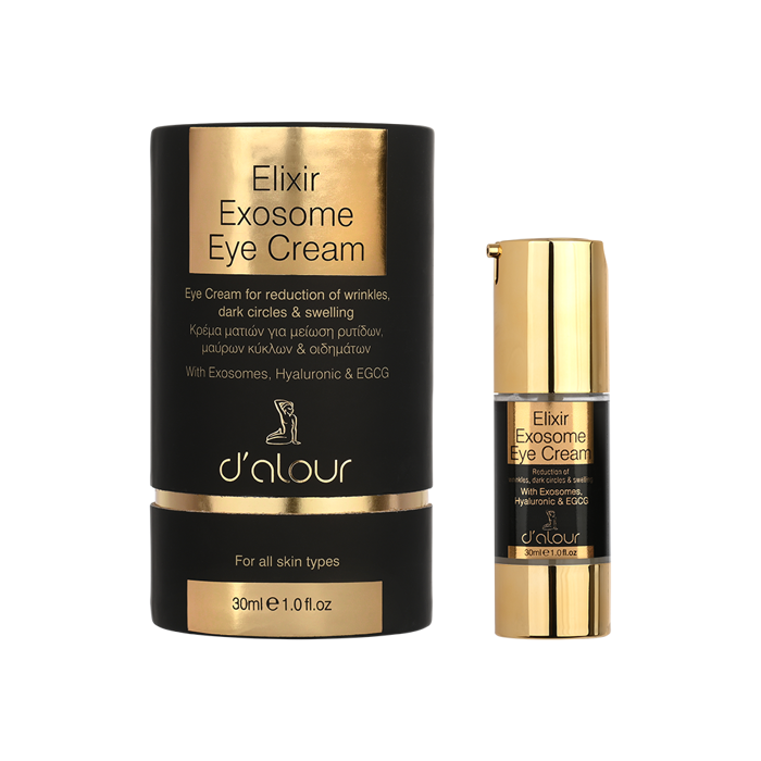 d’alour Elixir Exosome Eye Cream Epanastatiki Krema Mation Triplis Drasis me Exosomata (Rutides Mavrous Kuklous kai Oidimata) Botox Efe 30ml